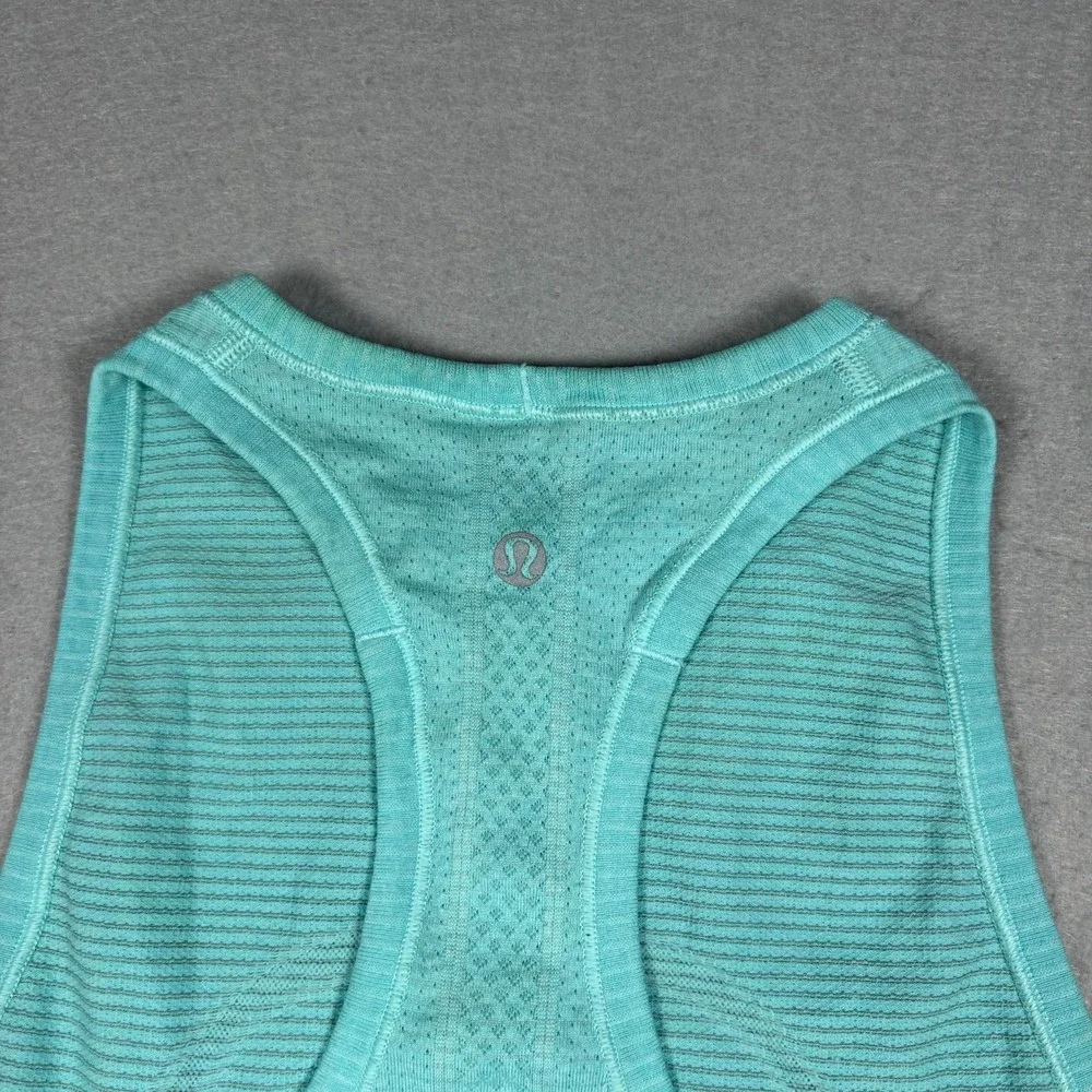 Lululemon Swiftly Tech Tank Top Heathered Angel Blue Size 4 Racerback Running
